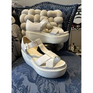 Dr Martens Adaya White Stacked Platform Sandals size 10/EU 43